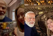 PM Modi ने मेलोनी को गिफ्ट की 'मेलोडी' टॉफी, दोनों के बीच Melody moment की Video Viral giorgia-meloni-and-pm-narendra-modi-melody-moment